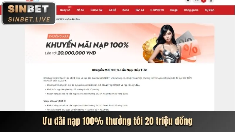 Thưởng Chào Mừng G6BET
